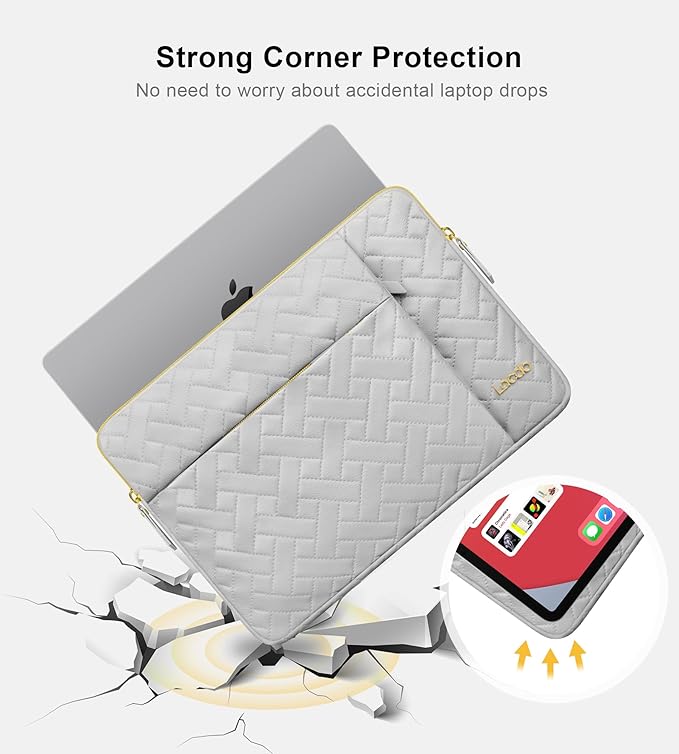 Lacdo Laptop Sleeve Case for 14 inch New MacBook Pro M5 Pro/Max A3426 A3427 (2026), M5/M4/M3/M2/M1 A3434 A3112 A3401 A3185 A2918 A2992 A2779, 13.8 inch Surface Laptop 7th Computer Bag, Space Gray