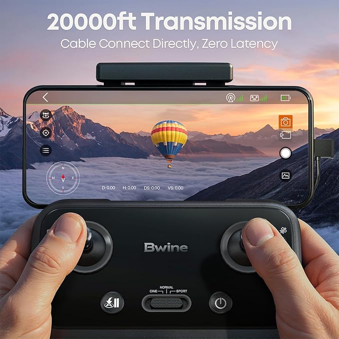 Bwine F7MINI 4K Video 8K Photo Drones with Camera for Adults, 3-Axis Gimbal EIS, 249g FAA-exempt, Over 6KM Transmission, AI GPS Smart Return, Follow, Waypoint, Orbit Fly, Better for Beginner 32Mins