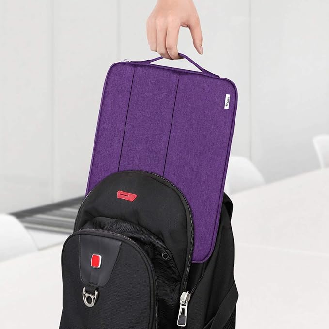 Voova Laptop Sleeve Carrying Case 14 15 Inch Compatible with MacBook Air 15 M2/M3/M4 2022-2025, MacBook Pro 15, Hp Chromebook 14, Waterproof Slim Computer Cover Bag,Purple