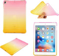 for Apple iPad 9th/8th/7th Generation Case 10.2 inch (2021/2020/2019),Slim Lightweight Translucent Clear Soft TPU Back Shockproof Cover Silicone Corner Protective Tablet Shell, Pink & Yellow