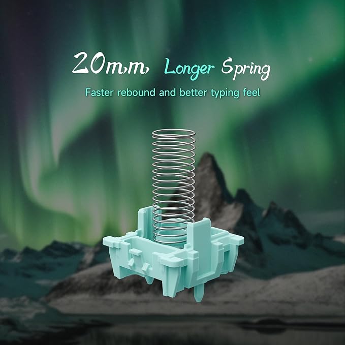 GATERON Magnetic Jade Pro Keyboard Switches, Linear Factory Pre-lubed Freely Setting Pre-Travel 20mm Longer Spring Key Switches for Magnetic Gaming Keyboard(70PCS)
