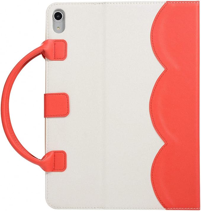 Handbag Case for iPad mini 7 (2024) & iPad mini 6 (2021) 8.3-inch, Techcircle Cute Bowknot Pocket [Magnetic Closure] Wallet Folio Stand Double Handle PU Leather Carrying Case, Auto Sleep/Wake, Red