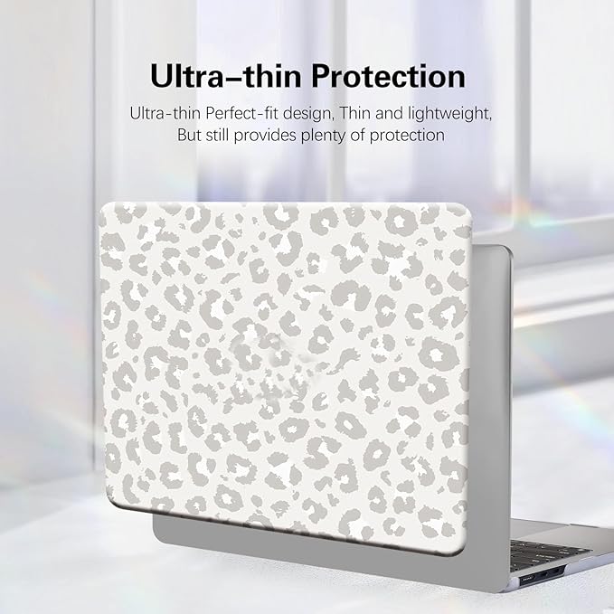 Funut for MacBook Pro 14 inch Case M5 2026 M4 2025 M3 M2 M1 2024-2021 A3427 A3426 A3434 A3112 A3185 A3401 A2918 A2992 A2779 A2442, Printed Plastic Hard Shell Case & Keyboard Cover, Leopard Print