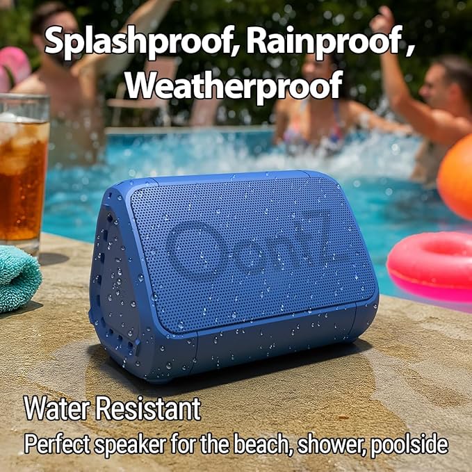 OontZ Angle Solo Portable Bluetooth Speaker - Ultra Portable, 14 Hours of Playtime, 100ft Wireless Range, Waterproof, Budget-Friendly Speaker for Travel, Outdoor or Home, Great Gift (Blue)