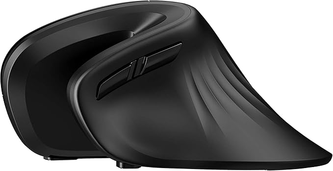MOJO Perfect Grip Dual Mode Silent Vertical Ergonomic Mouse - Bluetooth/Wireless Optical Mouse w/Adjustable Sensitivity and Quiet Buttons
