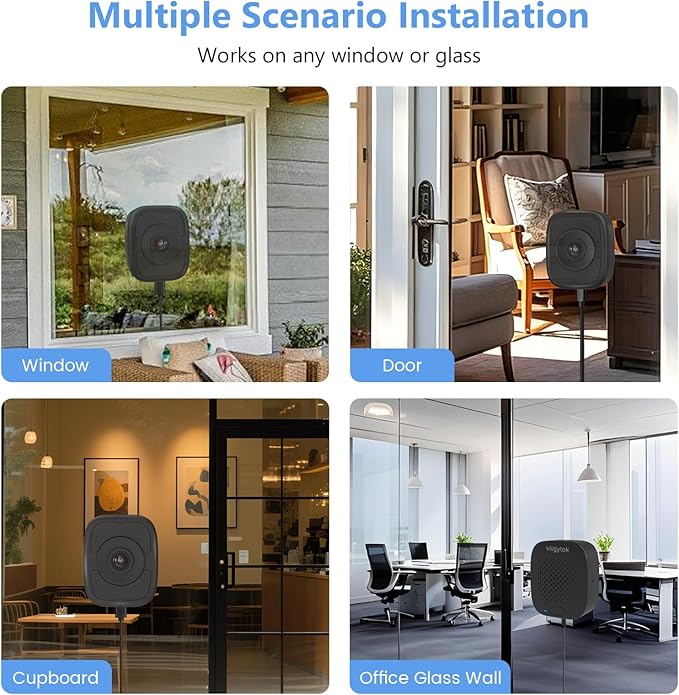 3K 5MP Window Security Camera, 2.4/5GHz WiFi Cameras for Home Security for Indoor & Outdoor Monitoring, Anti-Reflection Night Vision, AI Human Detection, 24/7 Continuous Recording (2Pack)