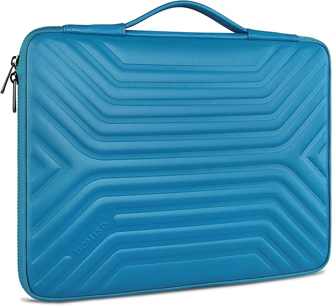 DOMISO 15.6 Inch Shockproof Waterproof Laptop Sleeve with Handle Lightweight Soft EVA Tablet Case for 15.6" Laptops/Lenovo IdeaPad/Acer Aspire E15 / HP Envy 15 / Dell, Blue