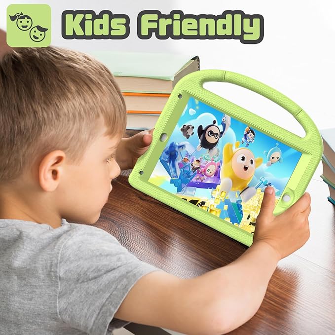 YIHE Shockproof Kids Case for iPad 6th/5th Generation (9.7 inch, 2018/2017), iPad Air 2/1 & Pro 9.7 | Durable Protective Cover with Built-in Screen Protector & Stable Stand, Light Green