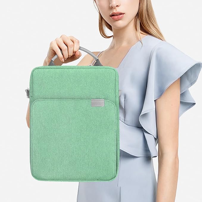 TiMOVO 9-11 Inch Tablet Sleeve Bag with Shoulder Strap for iPad 11-inch A16 2025, iPad 10th Gen. 10.9"/10.2", Galaxy Tab A9+/A11Plus 11", Bodhi Green