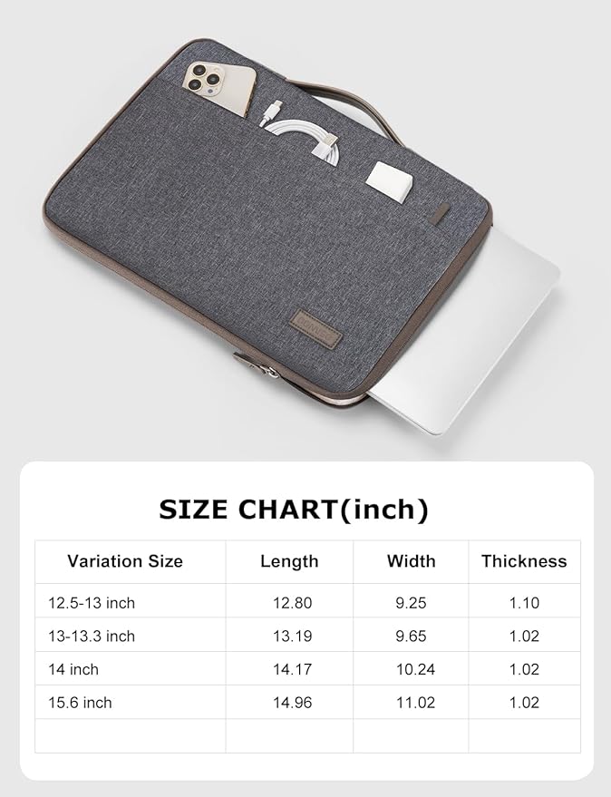 DOMISO 17.3 inch Laptop Case Sleeve Protective Cover Compatible with 17.3 inch HP Pavilion Envy 17/Lenovo IdeaPad/Acer/ASUS/Dell/Alienware/LG Gram,Water Resistant Computer Bag with Handle,Dark Grey