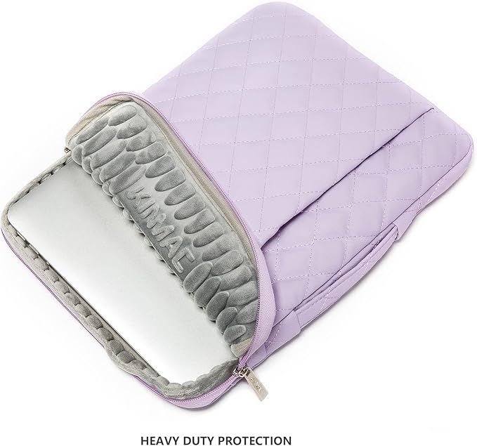 Kinmac 360° Protective Laptop Sleeve Case Bag Cover with Handle for MacBook Pro 16 inch,16 inch HP,Lenovo,Dell,ASUS,Acer Ultrabook and Business Laptop (Purple Embroidery)