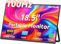 HotYeah Portable Monitor, 18.5" 1080P 100Hz 125% sRGB Laptop Monitor USB-C HDMI External Computer Display HDR FreeSync w/Kickstand & Speaker, 2nd Screen for Laptop PC Mac Phone Tablet Switch PS5 Xbox
