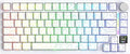 ATTACK SHARK X820 Ultra 75% Wireless Gaming Mechanical Keyboard Hot-Swappable Gasket Mount RGB Backlit BT/2.4G/Wired Custom Keyboard with Smart TFT Display&Knob QMK Driver-White Contour&Gift Switch