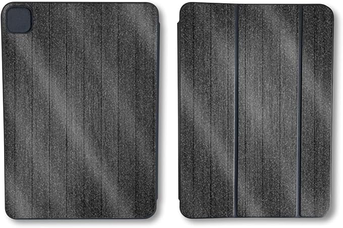Glossy Glitter Skin Compatible with Apple Smart Folio for iPad Pro 11-inch (M4/M5) 2025 - Black Wood - Premium 3M Vinyl Protective Wrap Decal Cover | Crafted in The USA by MightySkins