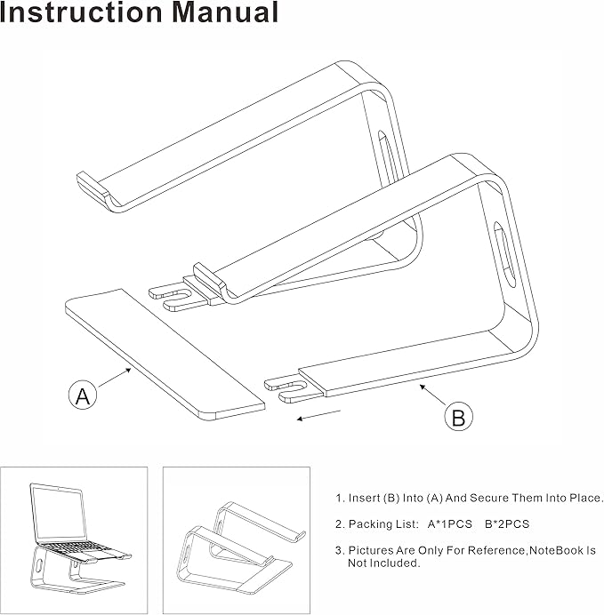 Laptop Stand,Ergonomic Aluminum Laptop Mount Computer Stand,Detachable Laptop Riser,Notebook Holder Stand,All 10-17.3" Laptops (Sky Blue)