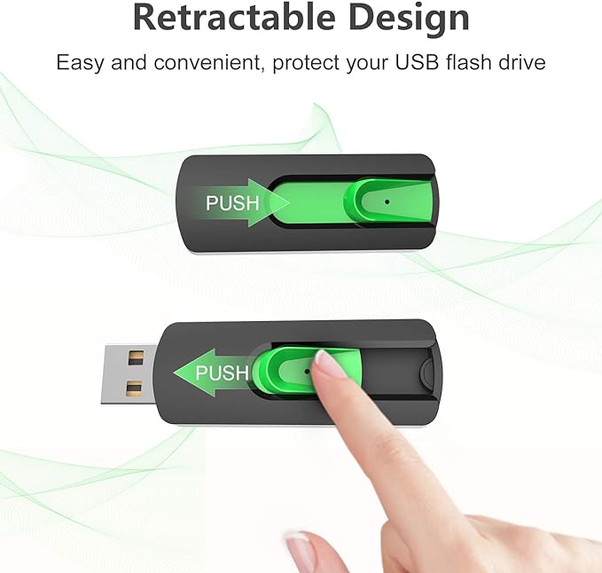 Aiibe 64 GB Flash Drive USB Flash Drive 64GB Thumb Drive USB 2.0 Memory Stick Zip Drive Backup Jump Drive Single 64GB 64G USB Drive for PC Laptop