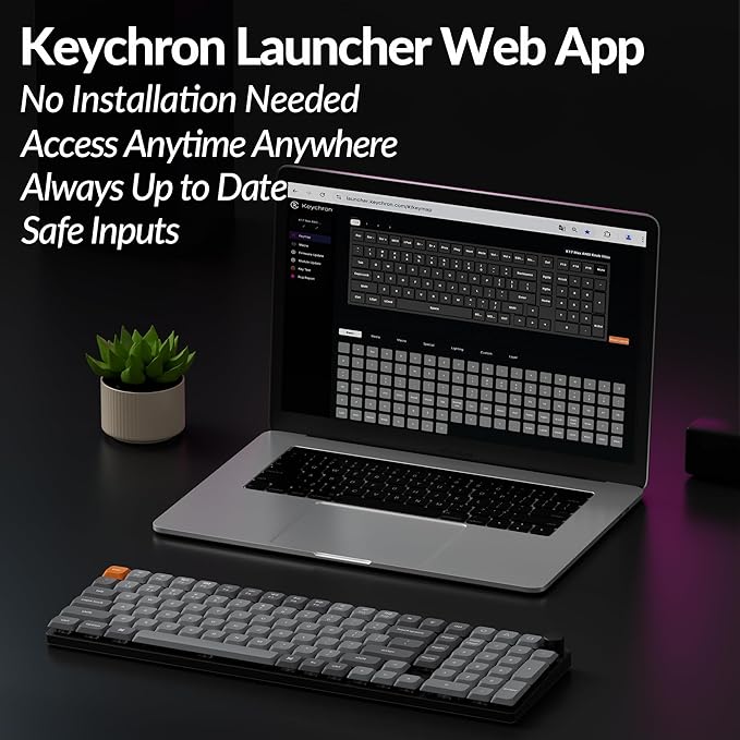 Keychron K17 Max 96% Layout QMK/Launcher Ultra-Slim Wireless/Type-C Wired Mechanical Keyboard with White LED Backlit, Low-Profile Gateron Mechanical Red Switch Compatible with Mac Windows Linux