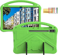 Kids Case for Samsung Galaxy Tab S10 Ultra/S9 S8 Ultra 14.6-inch Tablet, Techcircle Light Weight Shock Proof EVA Foam Handle Rugged Stand Protective Cover, Green