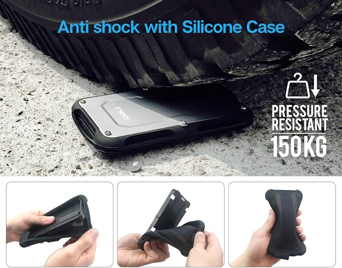ineo 2.5" USB 3.1 Gen 2 Type-C Rugged Waterproof & Shockproof External Hard Drive Enclosure for 9.5mm & 7mm SATA HDD/SSD [C2580]