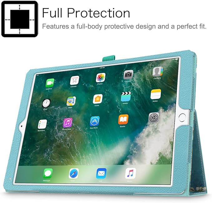 Fintie Folio Case for iPad Pro 12.9 (2nd Gen) 2017 / iPad Pro 12.9 (1st Gen) 2015 - [Corner Protection] Premium PU Leather Smart Stand Protective Cover with Auto Sleep/Wake (Blossom)