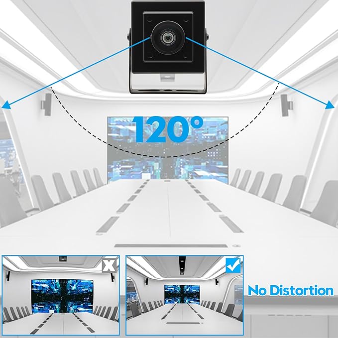 SVPRO 16MP USB Camer, 120° Wide Angle, Distortion-Free Webcam for Computer Laptop, Embedded Video Camera with IMX298 Sensor for Machine Vision, USB2.0 Industrial Camera for 3D Printer