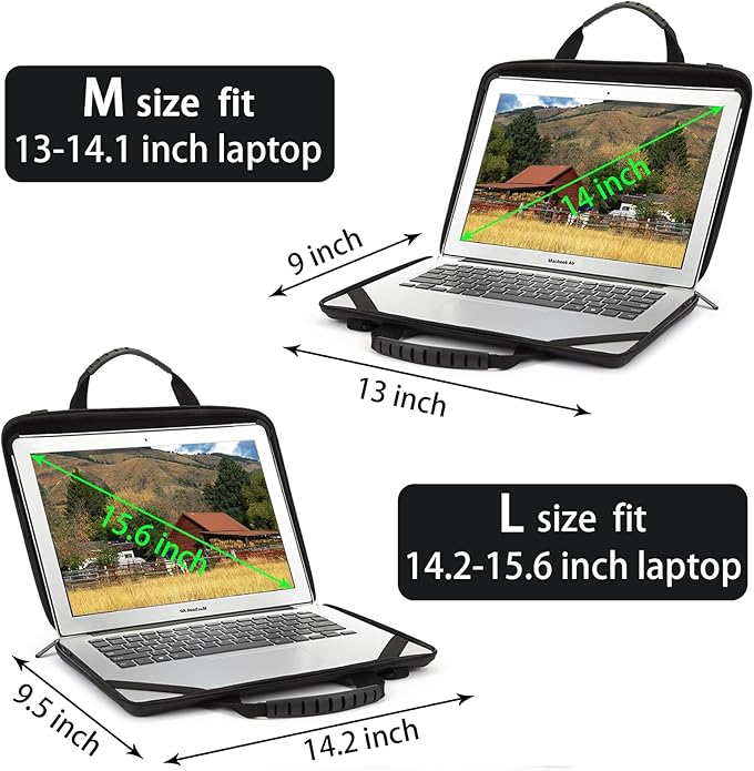 Laptop Case Hard Shell Laptop Bag for Men Women with Shoulder Strap