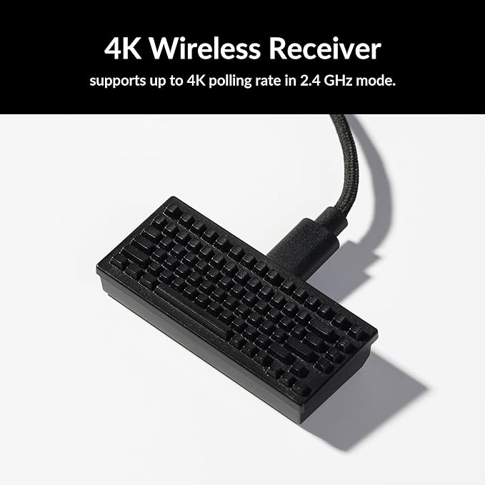 Keychron M3 Mini 4K Wireless Bluetooth 5.1/2.4 GHz/Wired Optical Mouse, Ultra-Lightweight 55g Programmable PixArt 3395 Sensor with up to 26,000 DPI/ 650 IPS for Windows Mac Linux - Black