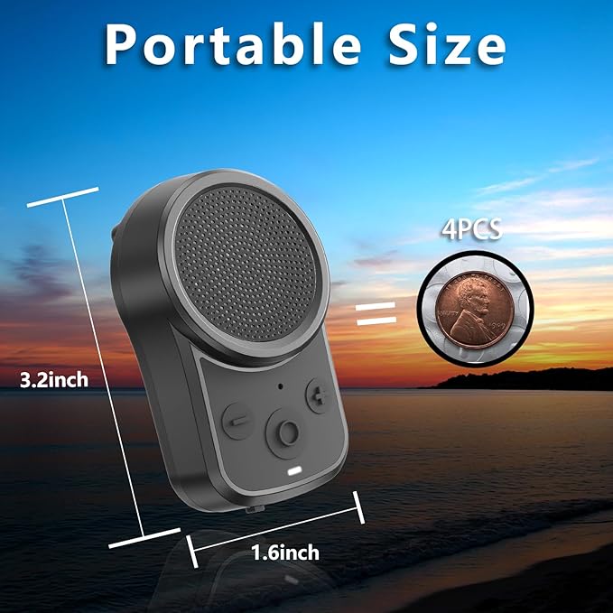 Mini Bluetooth Speaker, Clip-On Portable Speaker with Built-in Mics Hands-Free Music and Calls for Hiking/Biking, Waterproof Adjustable Volume Wearable Bluetooth Speaker, Gifts for Women/Men