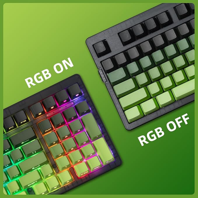 ZORNHER ZH980 Mechanical Keyboard Wireless,95% Green Creamy Keyboard with Number Pad,Gaming Keyboard with Number Pad,Lighted Up PBT Dipped Keycaps,Creamy Sounding Linear Switches