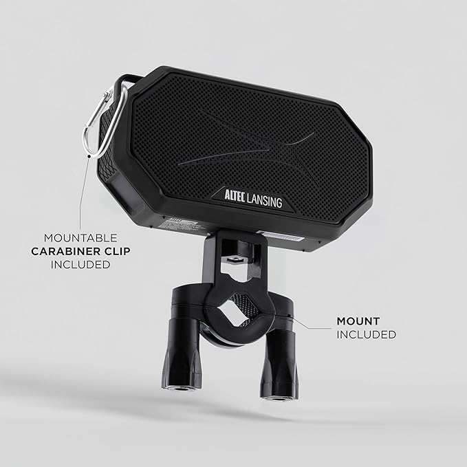Altec Lansing Portable Bluetooth Speaker HYDRAMINI 2.0, IP67 Waterproof, Portable Speaker, 12h Playtime, Wireless Pairing, USB-C Quick Charge, Magnetic Bluetooth, Voice Assistant Integration