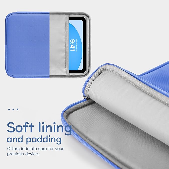 Dadanism 9-11" Tablet Sleeve Bag Carrying Case for iPad (A16) 11th Gen 11", iPad 10th Gen 10.9" Air 5/4, iPad Air M4/Pro 11", iPad 9/8/7th, Galaxy Tab A11+ Plus 11", Remarkable 2 10.3", Periwinkle