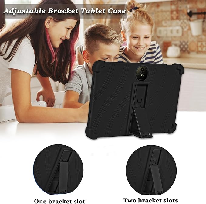 ATOOZ for TCL NXTPAPER 11 Plus Tablet Case 2025 (9469X) with PC Stand Soft Silicone Kids Case for TCL NXTPAPER 11 Plus 11.5 Inch (Black)