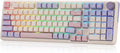 Redragon K768 PRO 100 Keys Wireless Gasket RGB Gaming Keyboard, Massive 8000 mAh PBT Mechanical Keyboard w/Hot-Swap Socket, Dedicated Knob Control & 5-Layer Noise Dampening, Custom Yolk Linear Switch