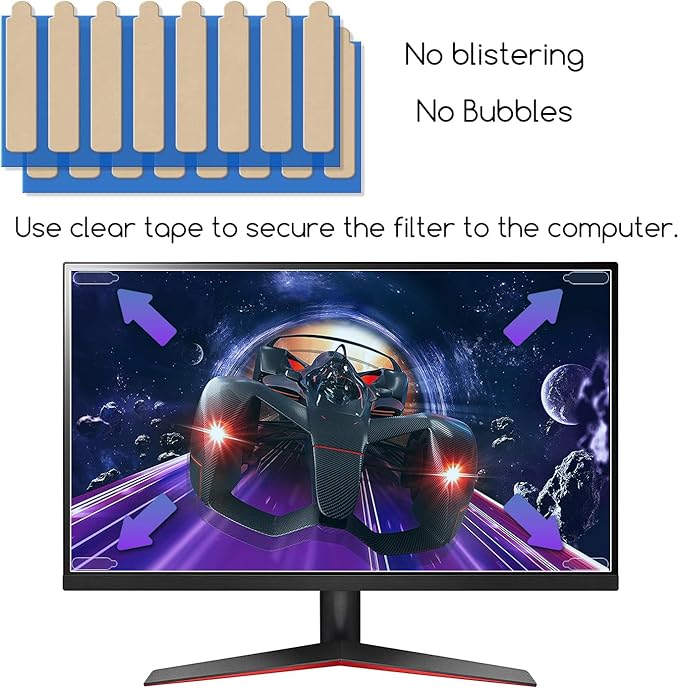 KEANBOLL Anti Blue Light Screen Protector Panel for 27 Inches Computer Monitor Blue Light Blocking Filter Anti Glare Shield for Desktop Computer - (Removable,No Need to Stick)