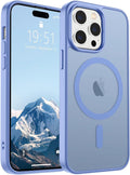 SUPFINE Magnetic for iPhone 14 Pro Max Case (Compatible with MagSafe) (Military Grade Drop Protection) Slim Translucent Matte Shockproof with Anti-Fingerprint Phone Case,Blue Purple