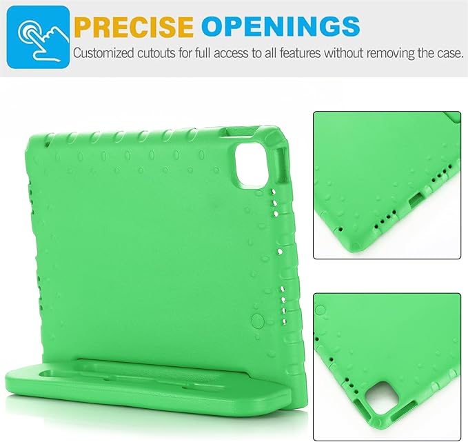 Kids Case for iPad Air 11-inch M3/M2 & iPad Pro 11 inch Case M5/M4 (2025/2024) with Pencil Holder/Kickstand Lightweight Convertible Handle Stand EVA Shockproof Rugged Protective Cover, Black
