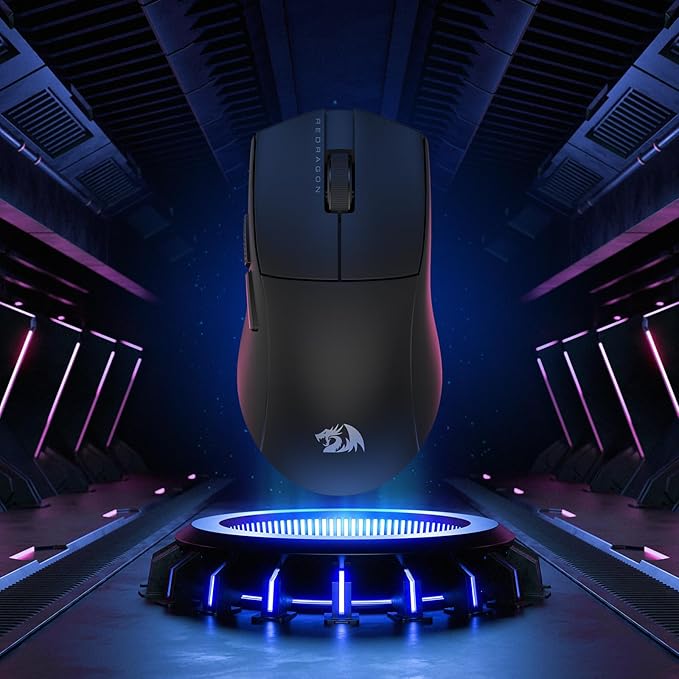Redragon M916 PRO 3-Mode Wireless Gaming Mouse, 55G Ultra-Light 26K DPI Mouse w/Ergonomic Natural Grip Build, Full Programmable Buttons, Software Supports DIY Keybinds & DPI