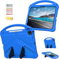 Kids Case for iPad Pro 13 inch M5/M4 (2025/2024) with Kickstand/Pencil Holder/Handle Stand Lightweight Soft EVA Foam Shockproof Heavy Duty Rugged Protection Kids Girls Boys Cover, Blue