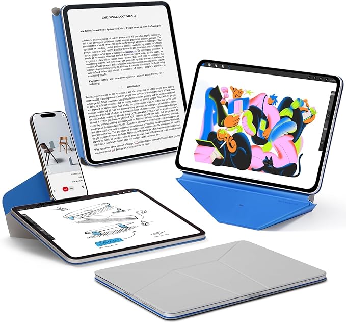 MOFT Dynamic Folio Case for iPad Pro 11" (4th 2022 | 3rd 2021 | 2nd 2020), Slim Magnetic Stand Case with 20+ Viewing Angles, Auto Wake/Sleep, Cement x Sapphire