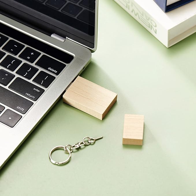 USB Flash Drive, 16GB Wooden USB2.0 High Speed USB Thumb Drives Memory Stick Pen Date Storage Stick Pendrive (Maple)