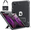 TSQQST Case for iPad Pro 12.9 Inch 6th Generation 2022 with Screen Protector | Full Body Protection Kids Case with Pencil Holder Stand for iPad Pro 12.9 Inch 5th/4th/3rd Gen 2021/2020/2018 | Black