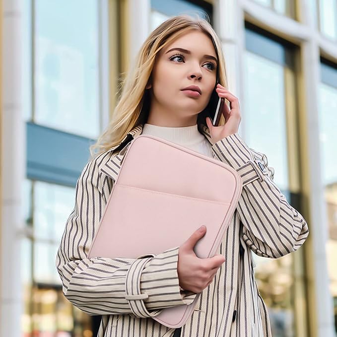 Dadanism 13 Inch Tablet Sleeve Bag Carrying Case for iPad Pro 13" M5/M4 2025/2024, iPad Air 13" M4/M3 2026/2025, iPad Pro 12.9", Galaxy Tab S10+/S9 FE+/S9+ 12.4", Remarkable Paper Pro 11.8", Pink