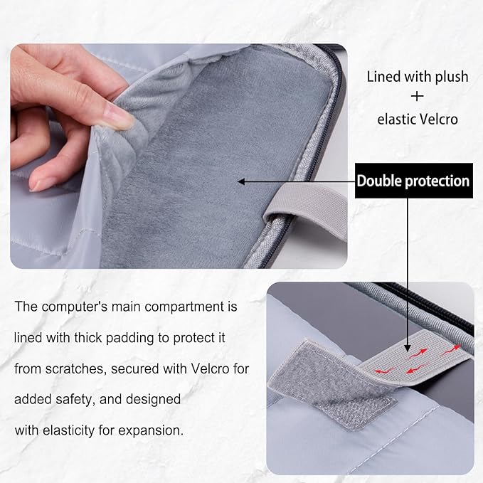 iPad Pro 12.9 Carrying Bag, Tablet Sleeve 12.9 Magic/Smart Keyboard Accessory Bag for Pad Pro 12.9 M2/M1/2018-2020, Surface Pro 9/8/X/7/6, 12.4" Galaxy Tab S8/S7+ Waterproof Carrying Case (Black)