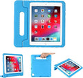 Kids Case for iPad Pro 12.9 inch 6th/5th/4th/3rd Generation 2022/2021/2020/2018 with Pencil Holder, Anti-Slip Handle Stand Lightweight Child Proof EVA Shockproof Rugged Kickstand Cover, Blue