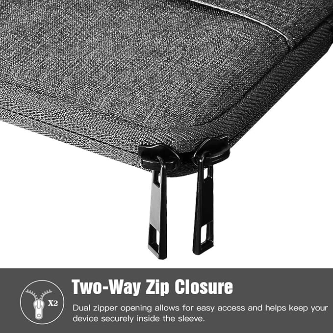 TiMOVO 9-11" Tablet Sleeve Bag for iPad 11-inch A16 2025, iPad 10.9"/10.2"| Air 11 Inch/5th/4th Gen. 10.9", Galaxy Tab A9+/A11Plus 11", Protective Bag Fit Smart Keyboard, Dark Gray