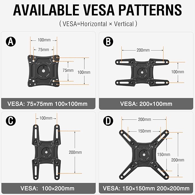 ELIVED Long Arm TV Wall Mount for Most 14-42 Inch tvs & Monitors, 29.5 Inch Long Extension TV Mount Swivel and Tilt, Full Motion Wall Mount Bracket Fit Max VESA 200x200mm, Holds up to 44 lbs.