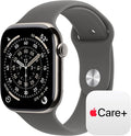 Apple Watch Series 11 [GPS + Cellular 46mm] Smartwatch with Natural Titanium Case with Stone Grey Sport Band - M/L. Sleep Score, Fitness Tracker, Health Monitoring with AppleCare+ (2 Years)