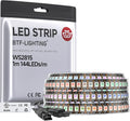 BTF-LIGHTING WS2815 (Upgraded WS2812B) LED Strip Light,UL Listed,3.2FT 144 LED/Pixels,Flexible Chasing RGB,Dual Signal Individually Addressable,5050SMD,DC12V IP67(No Adapter or Controller)