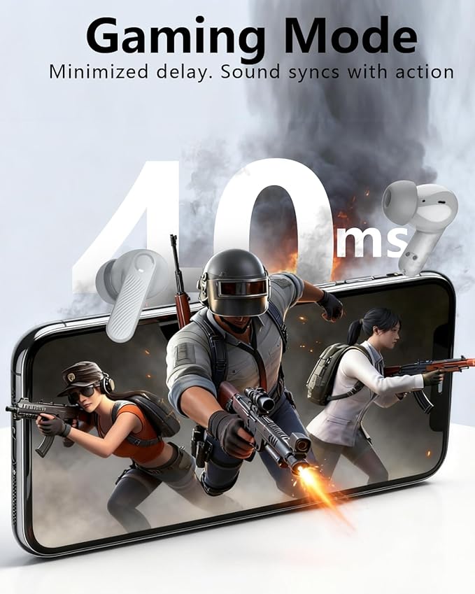 Wireless Earbuds with Active Noise Cancelling,140-Hour Long Battery Life Bluetooth 5.4 Ear Buds,Multi-Device Pairing,Enhanced Clear Call,Deep Bass Stereo Headphone,in-Ear Earphones