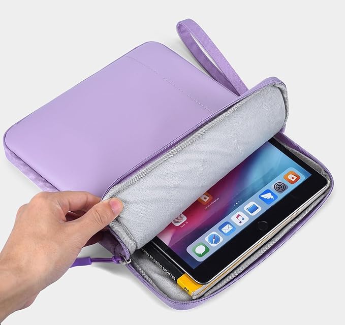 CAAORDKSO 7-8 Inch Tablet Sleeve Bag Carrying Case for iPad mini (A17 Pro) 8.3", iPad mini 6/5/4/3/2/1, Samsung Galaxy Tab S2 8.0, Tab A 8.0, ZenPad Z8s 7.9, Amazon Fire HD 8 Tablet Case, Purple